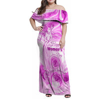 Happy International Women Day 2024 Family Matching Off Shoulder Maxi Dress and Hawaiian Shirt Inspire Inclusion - Wonder Print Shop
