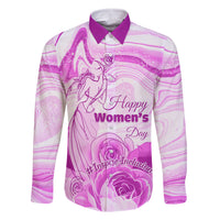 Happy International Women Day 2024 Family Matching Off Shoulder Short Dress and Hawaiian Shirt Inspire Inclusion - Wonder Print Shop