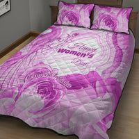 Happy International Women Day 2024 Quilt Bed Set Inspire Inclusion - Wonder Print Shop