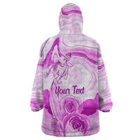 Happy International Women Day 2024 Wearable Blanket Hoodie Inspire Inclusion - Wonder Print Shop