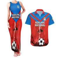 Equatorial Guinea Football Couples Matching Tank Maxi Dress and Hawaiian Shirt Come On Nzalang Nacional - Wonder Print Shop