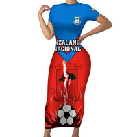 Equatorial Guinea Football Family Matching Short Sleeve Bodycon Dress and Hawaiian Shirt Come On Nzalang Nacional - Wonder Print Shop
