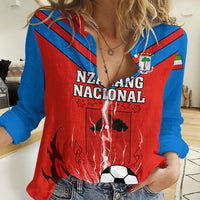 Equatorial Guinea Football Women Casual Shirt Come On Nzalang Nacional - Wonder Print Shop