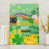 Saint Patrick Day Canvas Wall Art Shamrock To Do List - Wonder Print Shop