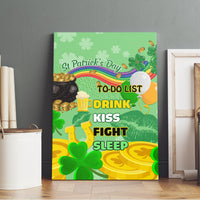 Saint Patrick Day Canvas Wall Art Shamrock To Do List - Wonder Print Shop