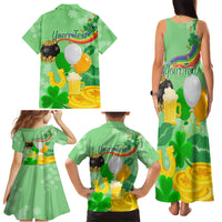 Saint Patrick Day Family Matching Tank Maxi Dress and Hawaiian Shirt Shamrock To Do List - Wonder Print Shop
