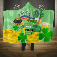 Saint Patrick Day Hooded Blanket Shamrock To Do List