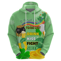 Saint Patrick Day Hoodie Shamrock To Do List - Wonder Print Shop