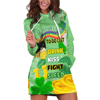 Saint Patrick Day Hoodie Dress Shamrock To Do List - Wonder Print Shop