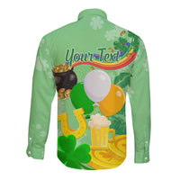 Saint Patrick Day Long Sleeve Button Shirt Shamrock To Do List - Wonder Print Shop