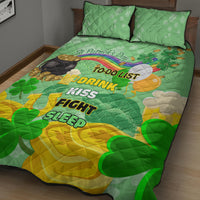 Saint Patrick Day Quilt Bed Set Shamrock To Do List - Wonder Print Shop