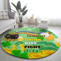Saint Patrick Day Round Carpet Shamrock To Do List