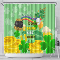 Saint Patrick Day Shower Curtain Shamrock To Do List