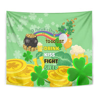 Saint Patrick Day Tapestry Shamrock To Do List - Wonder Print Shop