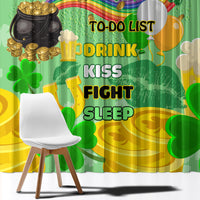 Saint Patrick Day Window Curtain Shamrock To Do List - Wonder Print Shop