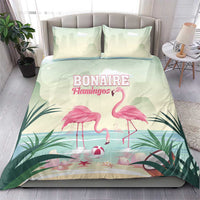 Bonaire Flamingos Bedding Set Summer Time Beach Concept