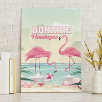 Bonaire Flamingos Canvas Wall Art Summer Time Beach Concept