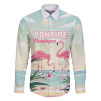 Personalised Bonaire Flamingos Family Matching Puletasi and Hawaiian Shirt Summer Time Beach Concept
