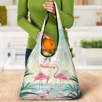 Bonaire Flamingos Grocery Bag Summer Time Beach Concept