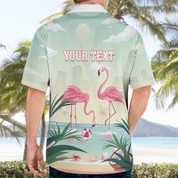 Personalised Bonaire Flamingos Hawaiian Shirt Summer Time Beach Concept