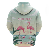 Personalised Bonaire Flamingos Hoodie Summer Time Beach Concept