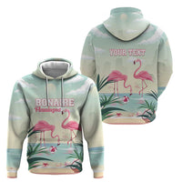 Personalised Bonaire Flamingos Hoodie Summer Time Beach Concept