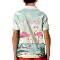 Personalised Bonaire Flamingos Kid Polo Shirt Summer Time Beach Concept