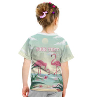 Personalised Bonaire Flamingos Kid T Shirt Summer Time Beach Concept