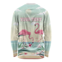 Personalised Bonaire Flamingos Long Sleeve Shirt Summer Time Beach Concept