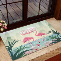 Bonaire Flamingos Rubber Doormat Summer Time Beach Concept