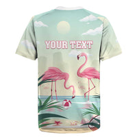 Personalised Bonaire Flamingos Rugby Jersey Summer Time Beach Concept