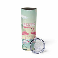 Personalised Bonaire Flamingos Skinny Tumbler Summer Time Beach Concept