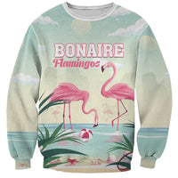Personalised Bonaire Flamingos Sweatshirt Summer Time Beach Concept