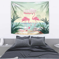 Bonaire Flamingos Tapestry Summer Time Beach Concept