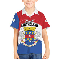 Personalised Saint Barthelemy Family Matching Long Sleeve Bodycon Dress and Hawaiian Shirt Ouanalao Coat of Arms