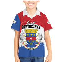 Personalised Saint Barthelemy Family Matching Mermaid Dress and Hawaiian Shirt Ouanalao Coat of Arms