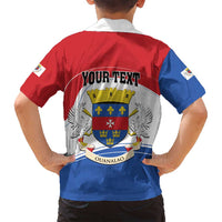 Personalised Saint Barthelemy Family Matching Summer Maxi Dress and Hawaiian Shirt Ouanalao Coat of Arms