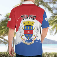 Personalised Saint Barthelemy Hawaiian Shirt Ouanalao Coat of Arms