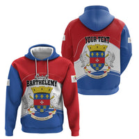 Personalised Saint Barthelemy Hoodie Ouanalao Coat of Arms