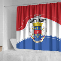 Saint Barthelemy Shower Curtain Ouanalao Coat of Arms