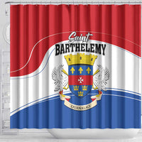 Saint Barthelemy Shower Curtain Ouanalao Coat of Arms