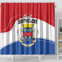 Saint Barthelemy Shower Curtain Ouanalao Coat of Arms
