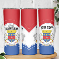 Personalised Saint Barthelemy Skinny Tumbler Ouanalao Coat Of Arms