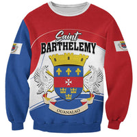 Personalised Saint Barthelemy Sweatshirt Ouanalao Coat of Arms