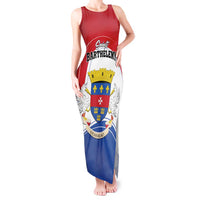 Personalised Saint Barthelemy Tank Maxi Dress Ouanalao Coat of Arms