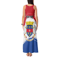 Personalised Saint Barthelemy Tank Maxi Dress Ouanalao Coat of Arms