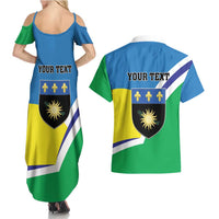 Personalised Guadeloupe Couples Matching Summer Maxi Dress and Hawaiian Shirt Gwadloup Simple Style