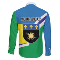 Personalised Guadeloupe Family Matching Long Sleeve Bodycon Dress and Hawaiian Shirt Gwadloup Simple Style