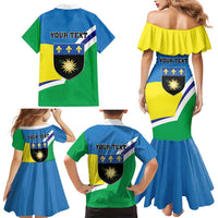 Personalised Guadeloupe Family Matching Mermaid Dress and Hawaiian Shirt Gwadloup Simple Style