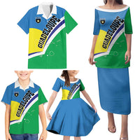 Personalised Guadeloupe Family Matching Puletasi and Hawaiian Shirt Gwadloup Simple Style